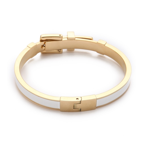 Michael Kors Buckle Bangle Gold/White - Picture 2 of 8